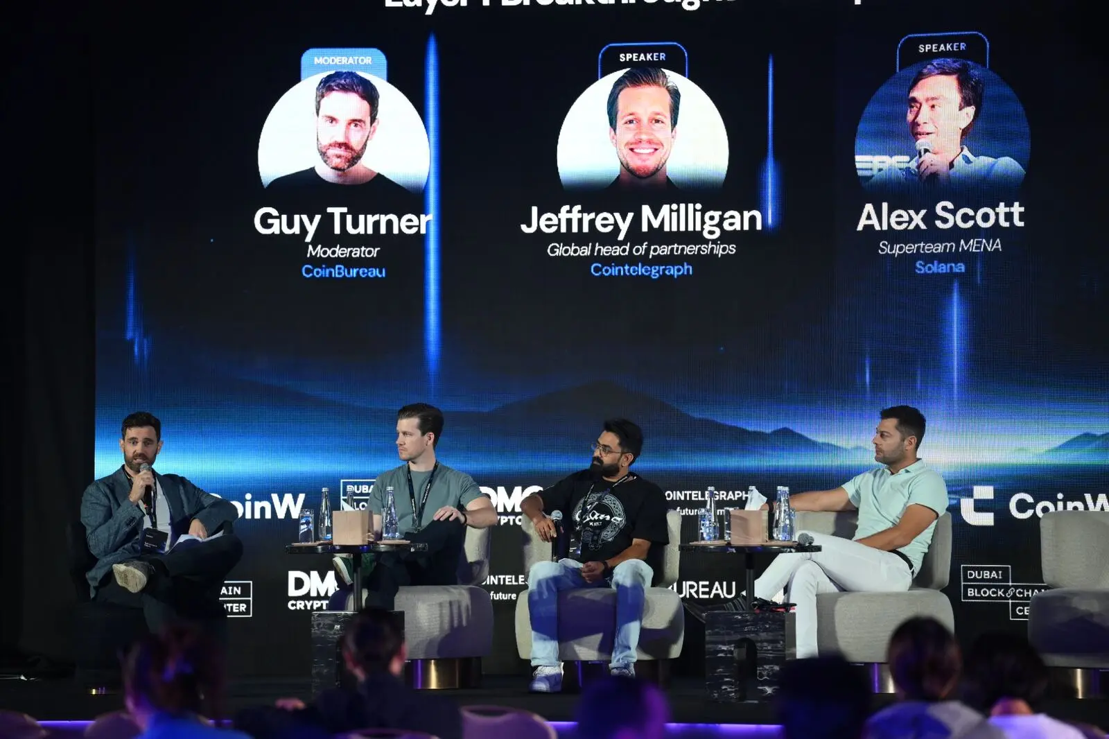Rishant Kumar on a Layer 1 blockchain panel in Dubai